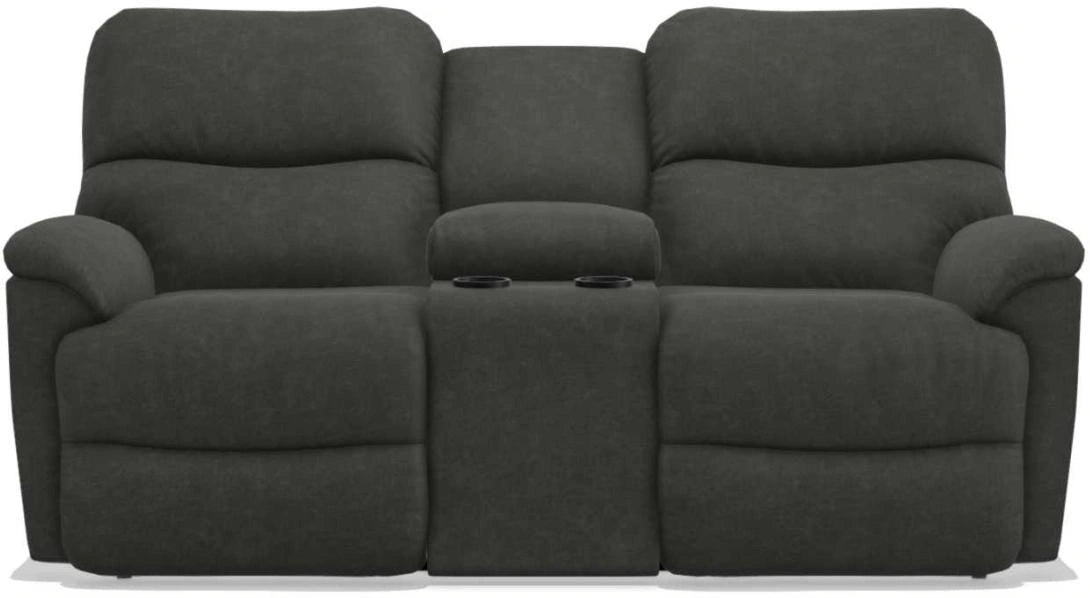 La-Z-Boy Trouper PowerRecline La-Z-Time Ink Reclining Loveseat with Console