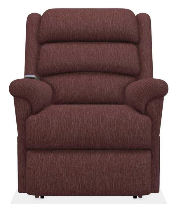 La-Z-Boy Astor Platinum Burgundy Power Lift Recliner with Massage and Heat