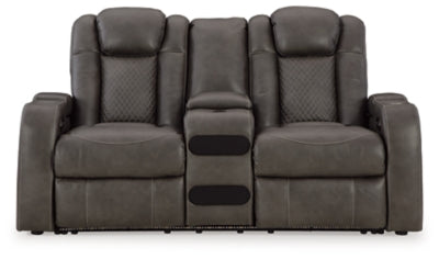 Fyne-Dyme Power Reclining Loveseat with Console - Aumand's Furniture (North Walpole, NH) 