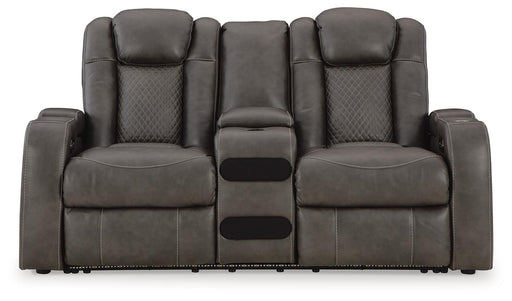 Fyne-Dyme Power Reclining Loveseat with Console - Aumand's Furniture (North Walpole, NH) 