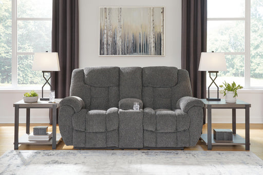 Foreside Reclining Loveseat with Console - Aumand's Furniture (North Walpole, NH) 