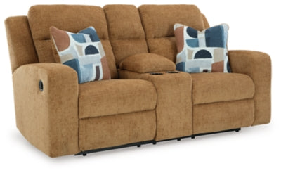 Kanlow Reclining Loveseat with Console - Aumand's Furniture (North Walpole, NH) 