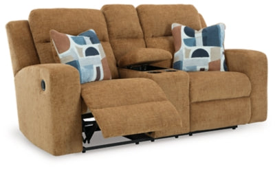 Kanlow Reclining Loveseat with Console - Aumand's Furniture (North Walpole, NH) 