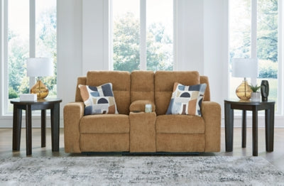 Kanlow Reclining Loveseat with Console - Aumand's Furniture (North Walpole, NH) 