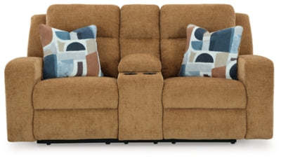 Kanlow Reclining Loveseat with Console - Aumand's Furniture (North Walpole, NH) 