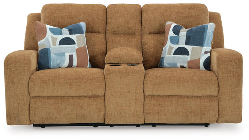 Kanlow Reclining Loveseat with Console - Aumand's Furniture (North Walpole, NH) 