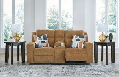 Kanlow Reclining Loveseat with Console - Aumand's Furniture (North Walpole, NH) 