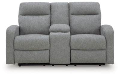Gauntlet Reclining Loveseat with Console - Aumand's Furniture (North Walpole, NH) 