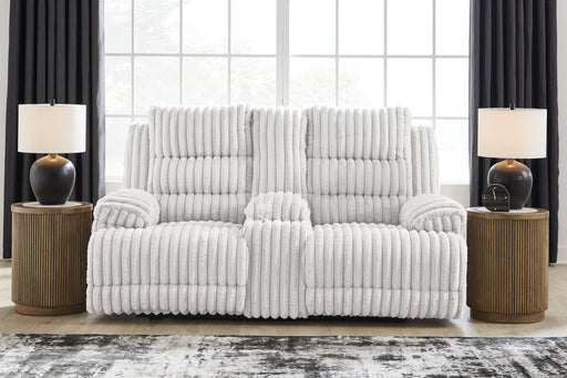 Rhines Falls Power Reclining Loveseat with Console - Aumand's Furniture (North Walpole, NH) 