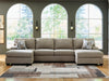 Newellen Sectional with Double Chaise - Aumand's Furniture (North Walpole, NH) 