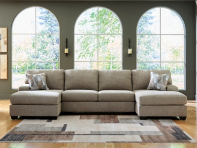 Newellen Sectional with Double Chaise - Aumand's Furniture (North Walpole, NH) 