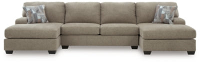 Newellen Sectional with Double Chaise - Aumand's Furniture (North Walpole, NH) 