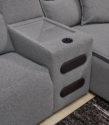 Modmax II Power Reclining Sectional with Audio Consoles - Aumand's Furniture (North Walpole, NH) 