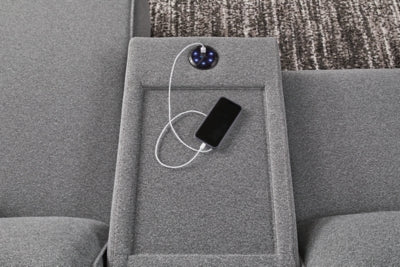 Modmax II Power Reclining Sectional with Audio Consoles - Aumand's Furniture (North Walpole, NH) 