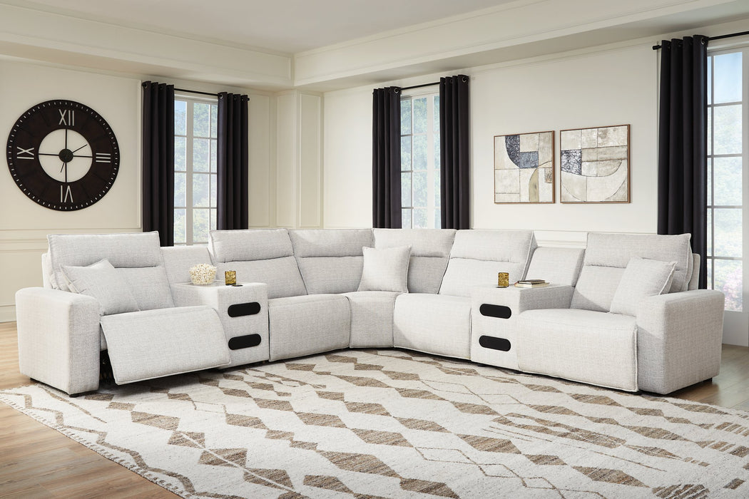 Modmax II Power Reclining Sectional with Audio Consoles - Aumand's Furniture (North Walpole, NH) 