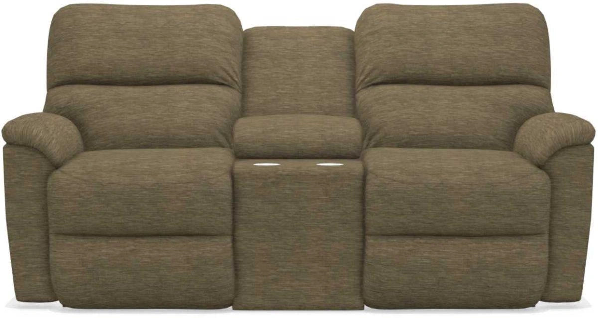 La-Z-Boy Brooks Moss Reclining Loveseat With Console