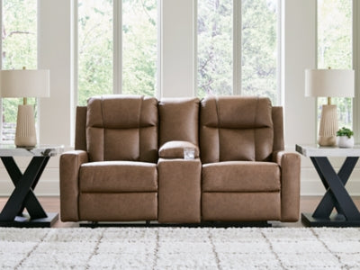 Mackmenville Reclining Loveseat with Console - Aumand's Furniture (North Walpole, NH) 
