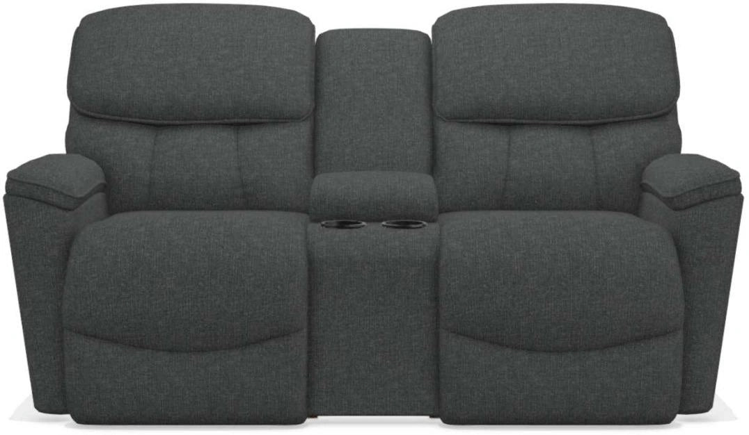 La-Z-Boy Kipling Slate La-Z-Time Power-Reclineï¿½ Reclining Loveseat With Power Headrest and Console