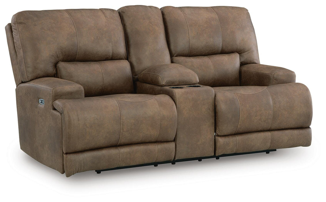 Beckley Place Power Reclining Loveseat with Console - Aumand's Furniture (North Walpole, NH) 