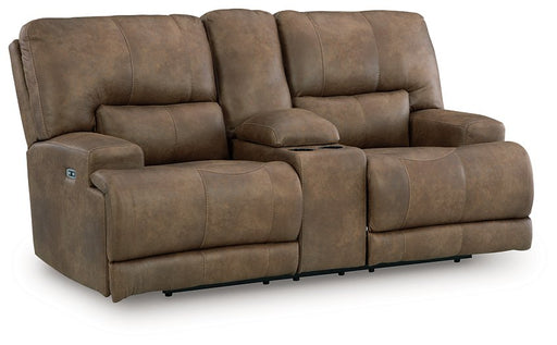 Beckley Place Power Reclining Loveseat with Console - Aumand's Furniture (North Walpole, NH) 
