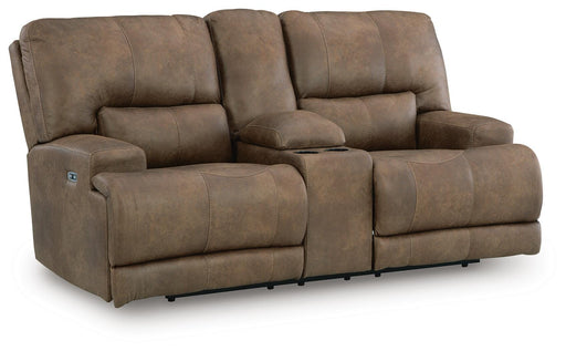 Beckley Place Power Reclining Loveseat with Console - Aumand's Furniture (North Walpole, NH) 