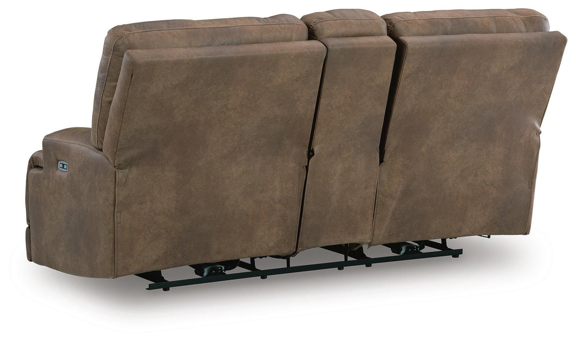 Beckley Place Power Reclining Loveseat with Console - Aumand's Furniture (North Walpole, NH) 