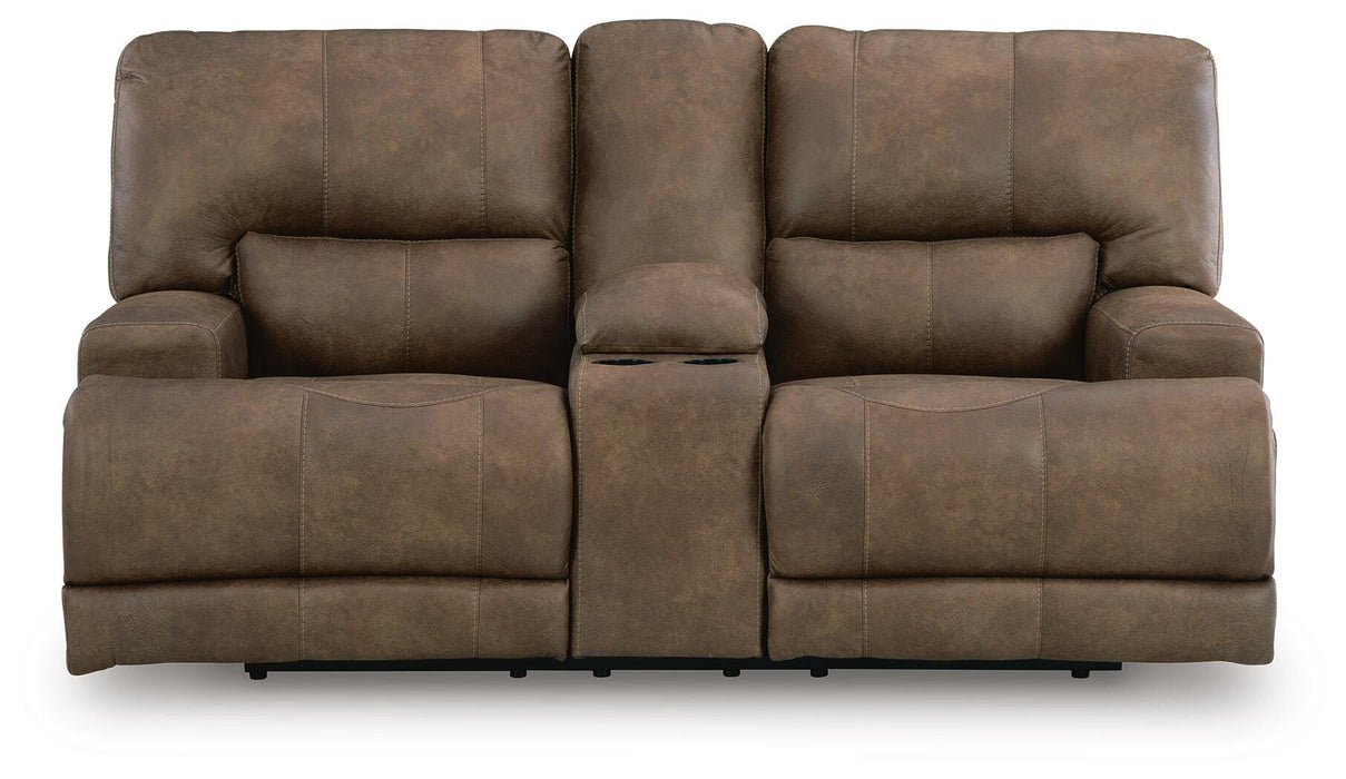 Beckley Place Power Reclining Loveseat with Console - Aumand's Furniture (North Walpole, NH) 