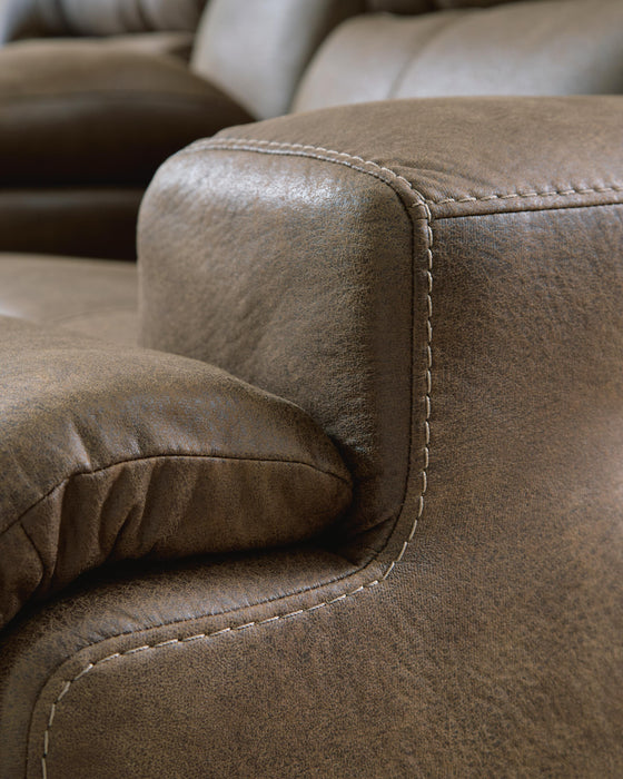 Beckley Place Power Reclining Loveseat with Console - Aumand's Furniture (North Walpole, NH) 