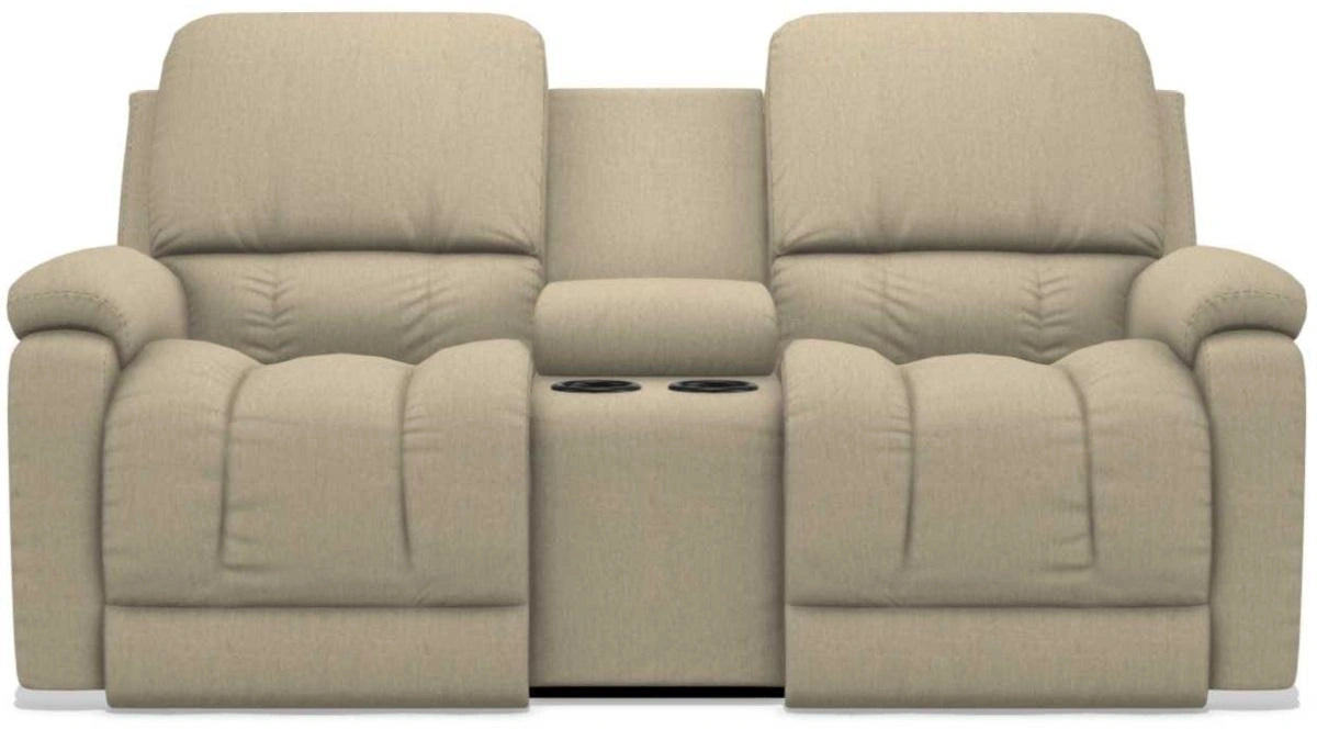 La-Z-Boy Greyson Toast Power Recline La-Z-Time Full Reclining Console Loveseat