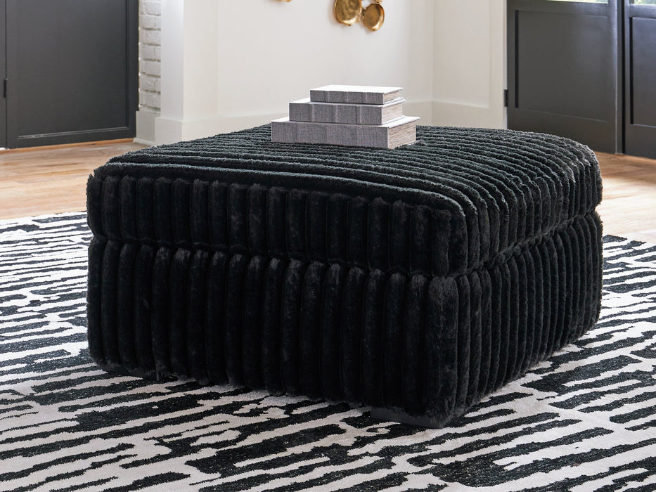 Midnight-Madness Oversized Accent Ottoman - Aumand's Furniture (North Walpole, NH) 