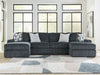 Midnight-Madness Double Chaise 3-Piece Sectional - Aumand's Furniture (North Walpole, NH) 