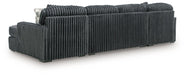 Midnight-Madness Double Chaise 3-Piece Sectional - Aumand's Furniture (North Walpole, NH) 
