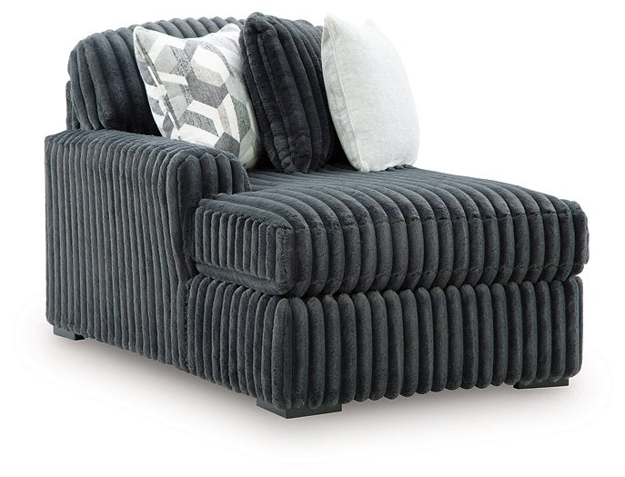 Midnight-Madness Double Chaise 3-Piece Sectional - Aumand's Furniture (North Walpole, NH) 