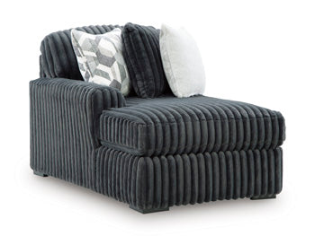 Midnight-Madness Double Chaise 3-Piece Sectional - Aumand's Furniture (North Walpole, NH) 