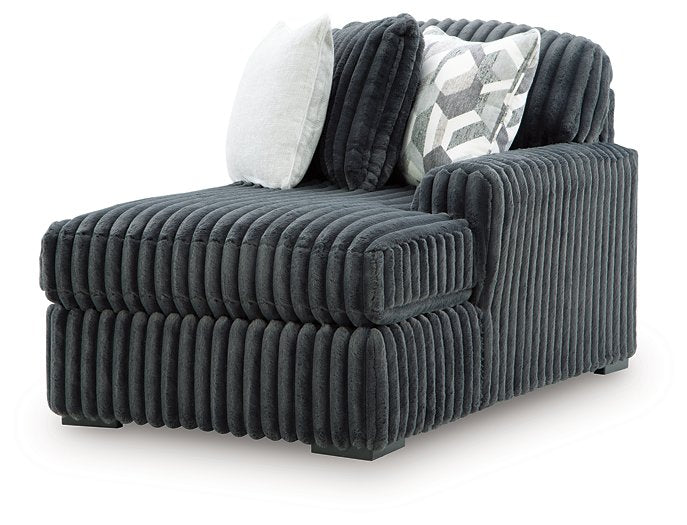 Midnight-Madness Double Chaise 3-Piece Sectional - Aumand's Furniture (North Walpole, NH) 