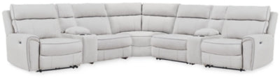 Social Pointe Reclining Sectional with Storage Consoles - Aumand's Furniture (North Walpole, NH) 