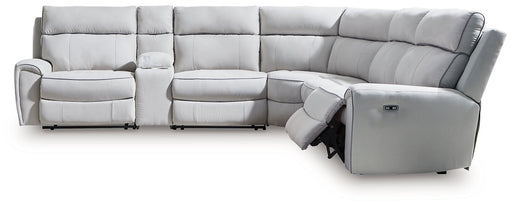 Social Pointe Reclining Sectional with Storage Console - Aumand's Furniture (North Walpole, NH) 