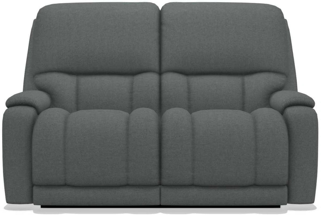 La-Z-Boy Greyson Grey Reclining Loveseat with Headrest