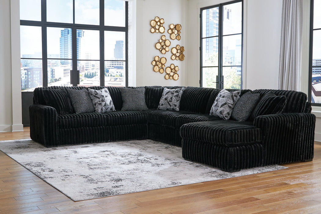Midnight-Madness Sectional with Chaise - Aumand's Furniture (North Walpole, NH) 