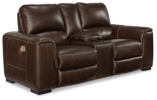 Alessandro Power Reclining Loveseat with Console - Aumand's Furniture (North Walpole, NH) 