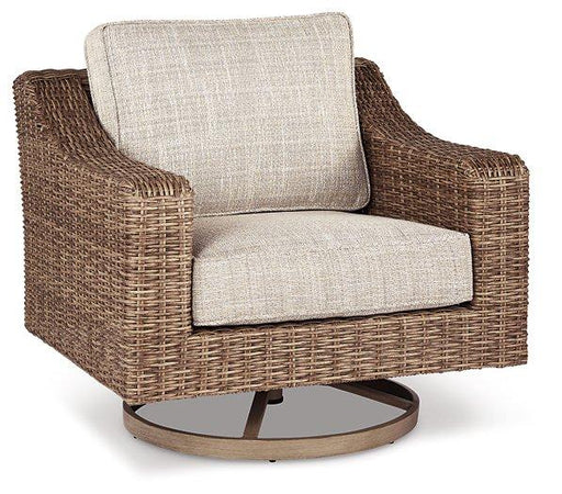 Beachcroft Outdoor Swivel Lounge with Cushion - Aumand's Furniture (North Walpole, NH) 