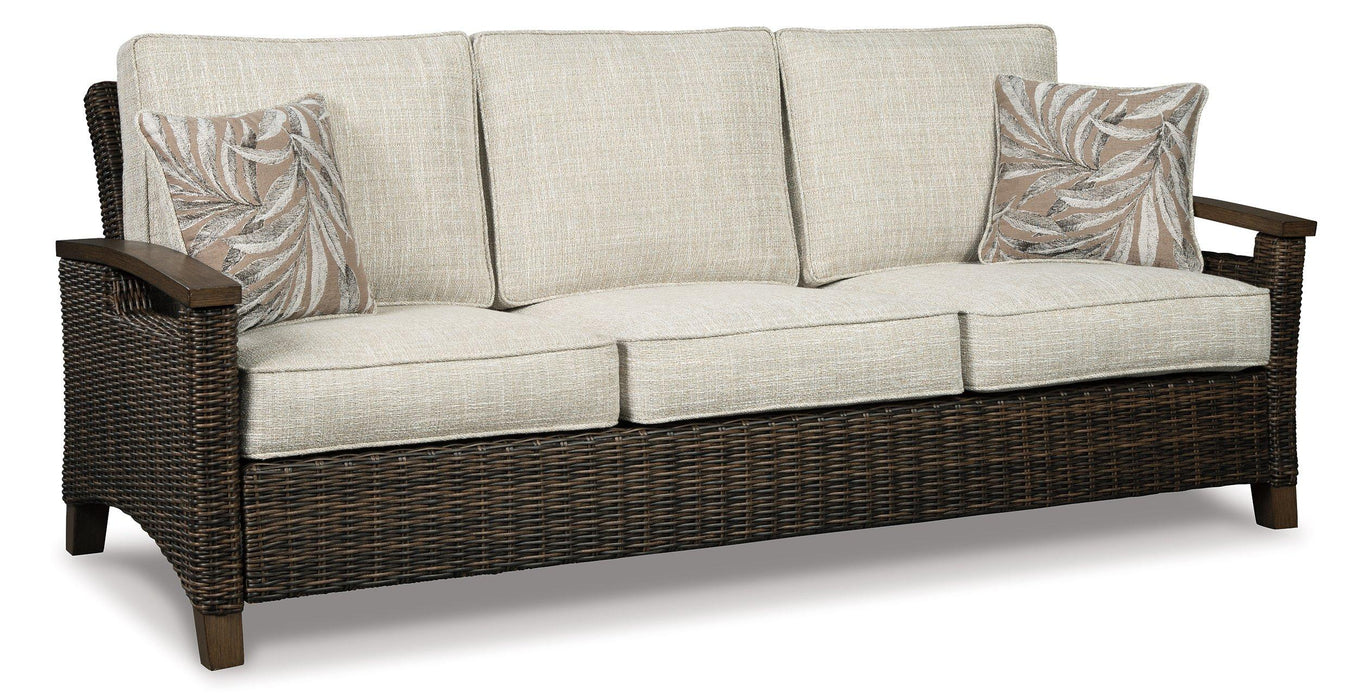 Paradise Trail Outdoor Sofa, Lounge Chairs and Fire Pit Table - Aumand's Furniture (North Walpole, NH) 