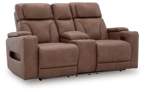 Clean-Slate Power Reclining Loveseat with Console - Aumand's Furniture (North Walpole, NH) 