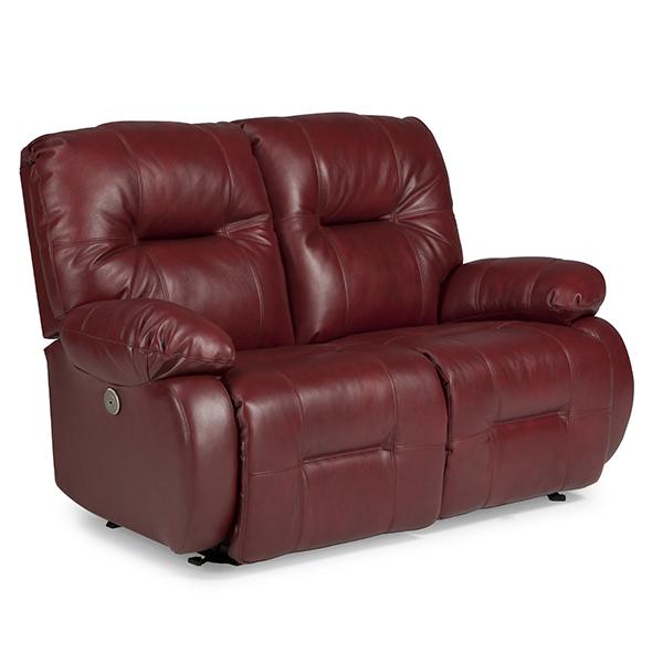 BRINLEY LOVESEAT LEATHER SPACE SAVER LOVESEAT- L700CA4