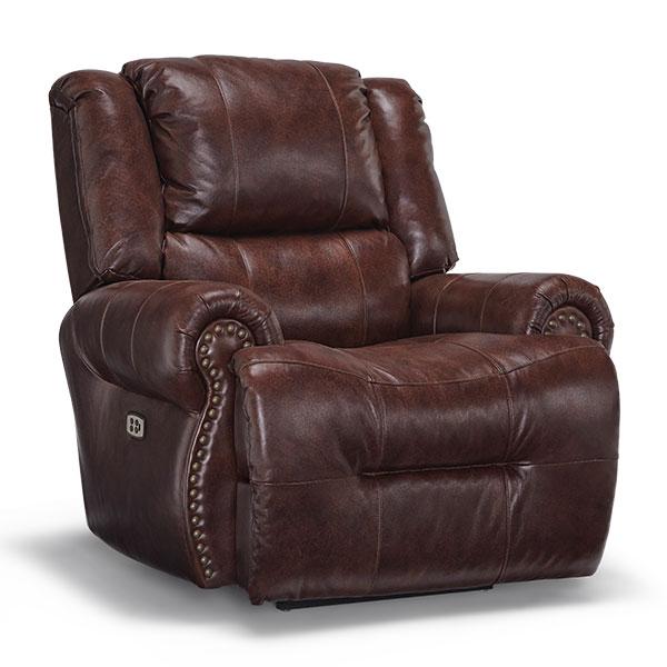 GENET LEATHER POWER HEAD TILT SWIVEL GLIDER RECLINER- 9NZ65LU