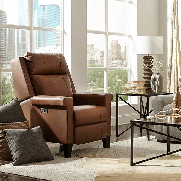 PRIMA LEATHER POWER HIGH LEG RECLINER- 3LP40ELU