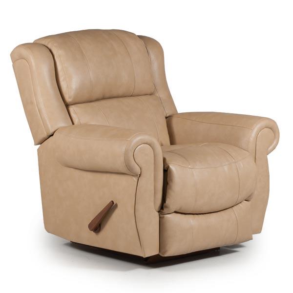 TERRILL LEATHER SPACE SAVER RECLINER- 8N74LU