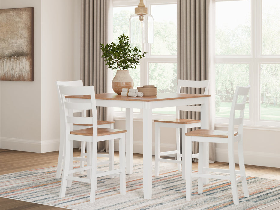 Gesthaven Counter Height Dining Table and 4 Barstools (Set of 5)