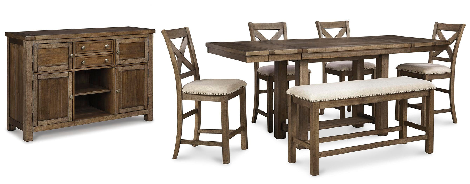 Moriville Counter Height Dining Set - Aumand's Furniture (North Walpole, NH) 