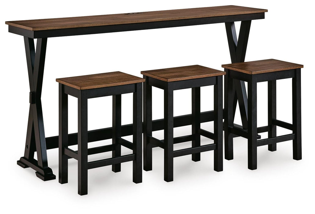 Wildenauer Counter Height Dining Table and 3 Barstools Set - Aumand's Furniture (North Walpole, NH) 